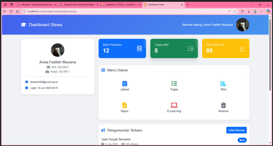 Website Sekolah Cerdas Belajar